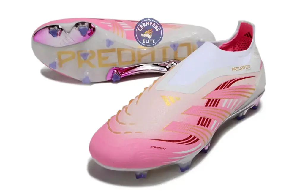 Adidas Predator Elite Laceless FG - Rose/Blanc/Or - Image 3