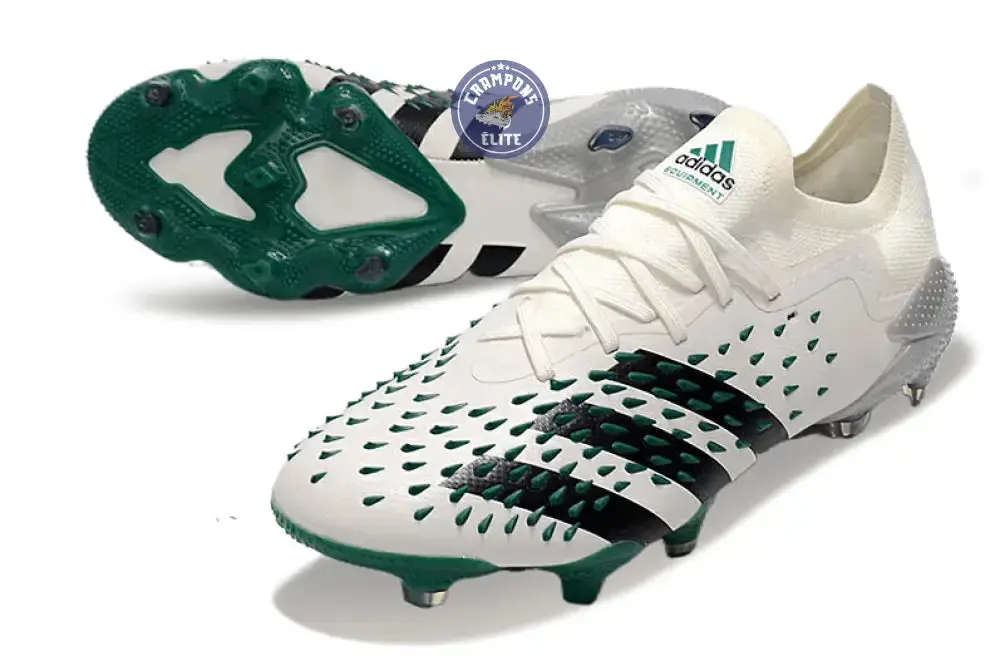 Predator Freak Basse Lacets FG Equipment - Blanc/Noir/Vert ÉDITION LIMITÉE - Image 2