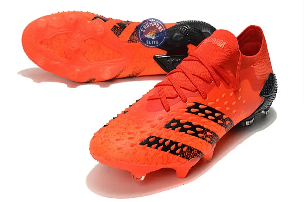 Predator Freak Basse Lacets FG - Rouge/Noir/Orange - Image 2