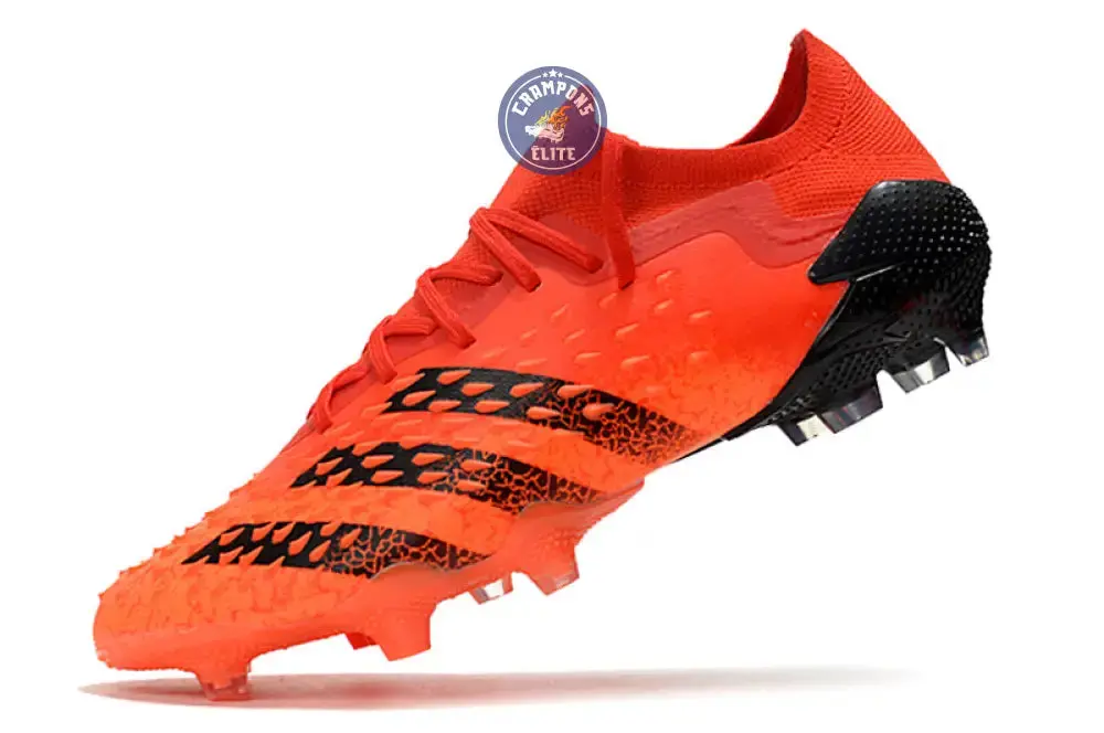 Predator Freak Basse Lacets FG - Rouge/Noir/Orange - Image 4