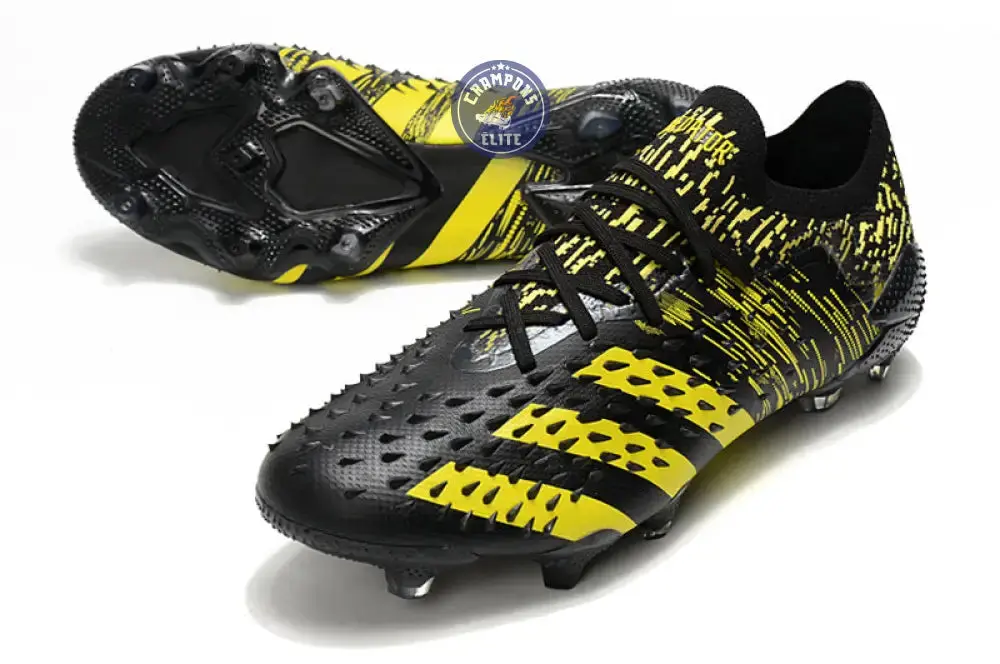 Predator Freak Basse Lacets FG - Noir/Jaune - Image 2