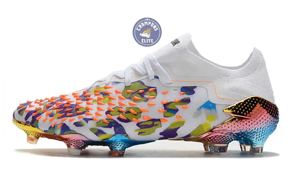 Predator Freak Basse Lacets FG Paul Pogba X Stella McCartney - Blanc/Noir/Orange ÉDITION LIMITÉE - Image 5