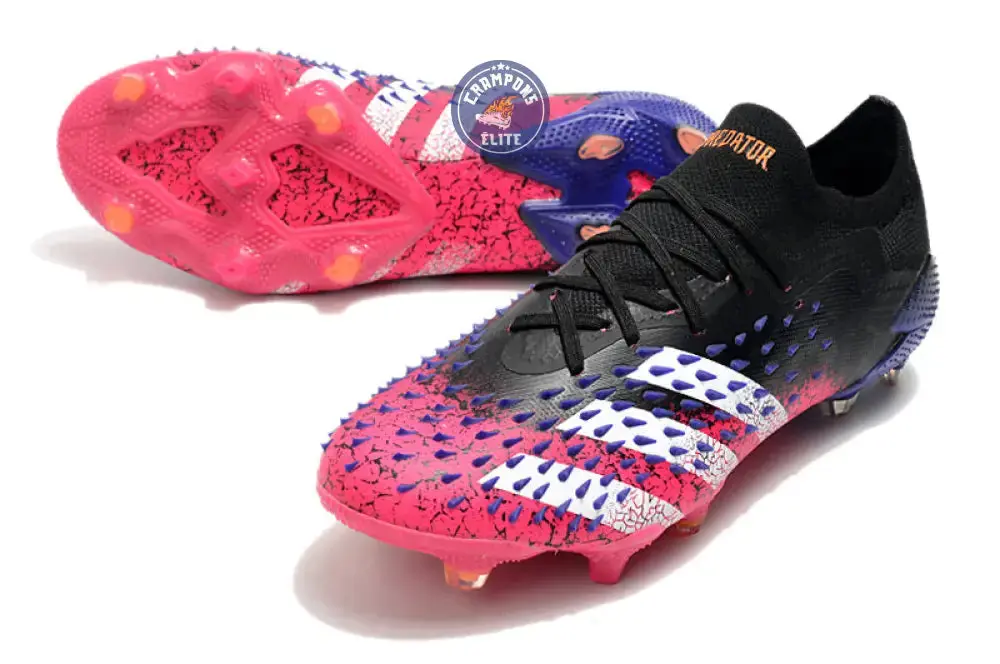 Predator Freak Basse Lacets FG Superspectral - Noir/Blanc/Rose - Image 2