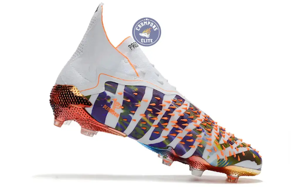 Predator Freak Laceless FG Paul Pogba X Stella McCartney - Blanc/Noir/Orange ÉDITION LIMITÉE - Image 3