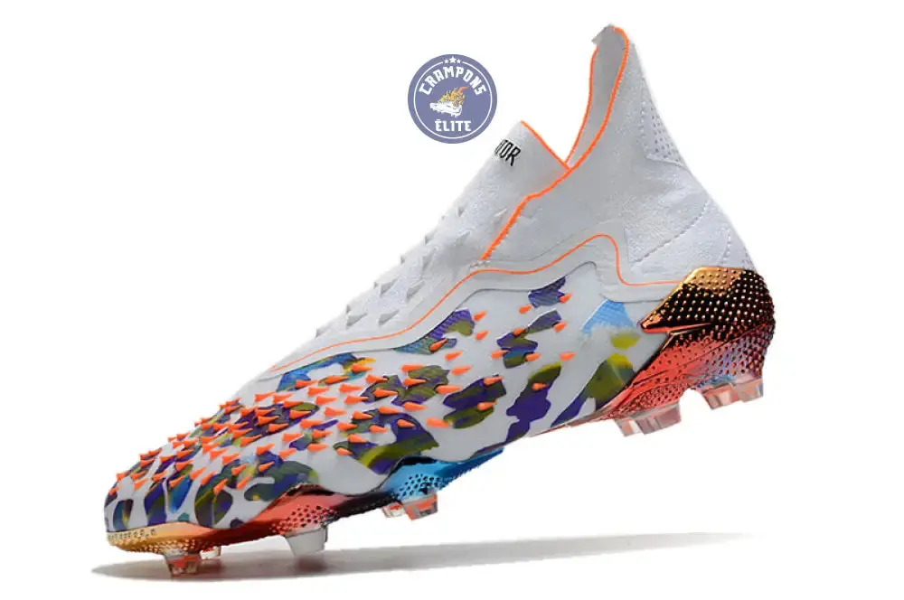 Predator Freak Laceless FG Paul Pogba X Stella McCartney - Blanc/Noir/Orange ÉDITION LIMITÉE - Image 4