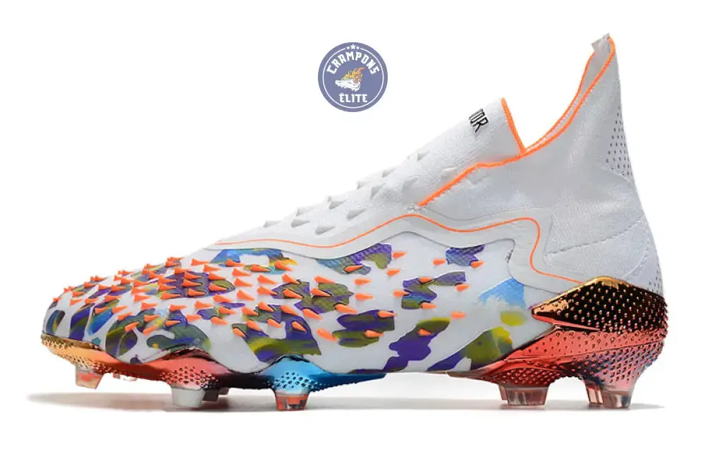 Predator Freak Laceless FG Paul Pogba X Stella McCartney - Blanc/Noir/Orange ÉDITION LIMITÉE - Image 5