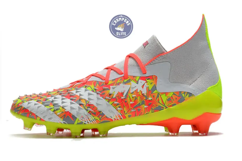 Predator Freak Lacets FG Numbers Up - Gris/Blanc/Jaune - Image 5
