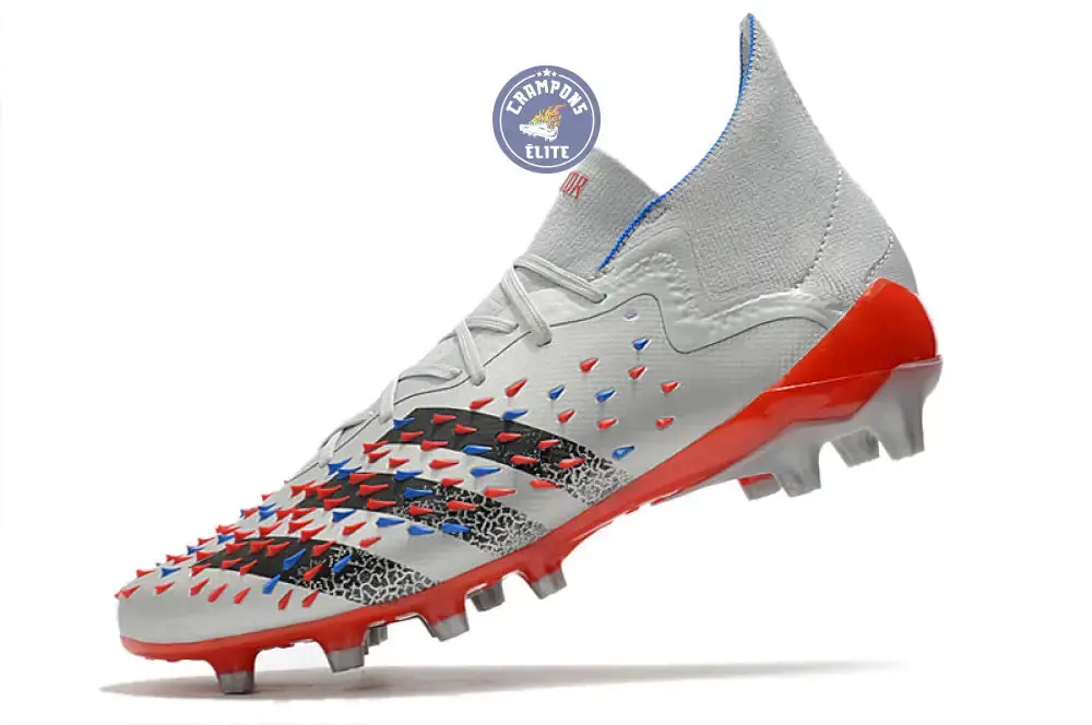 Predator Freak Lacets FG Showpiece - Argenté/Noir/Rouge - Image 4