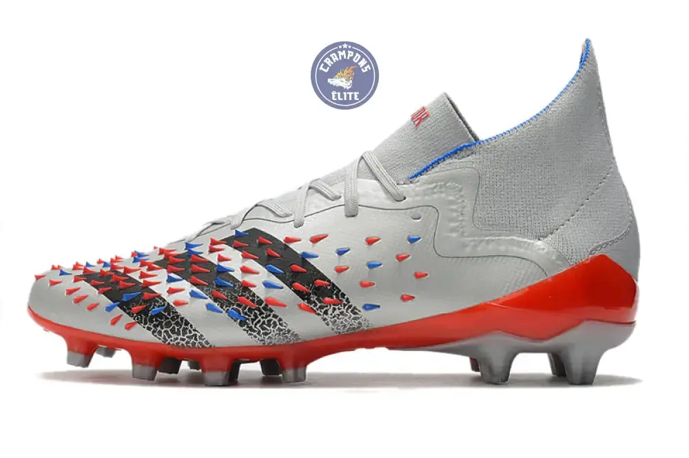 Predator Freak Lacets FG Showpiece - Argenté/Noir/Rouge - Image 5