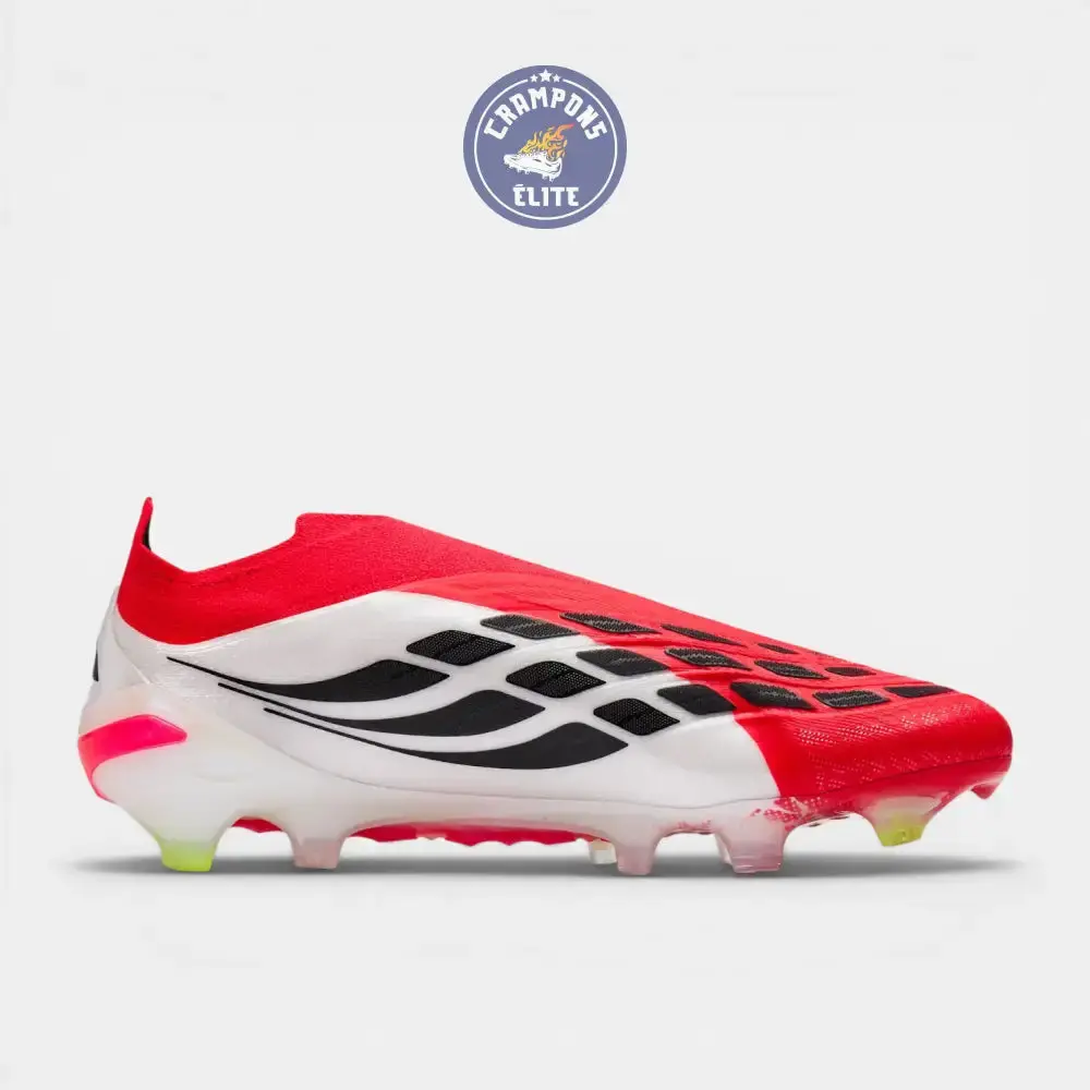 Adidas Predator 26 Laceless FG Born for Goals - Rouge/Noir/Blanc - Image 3