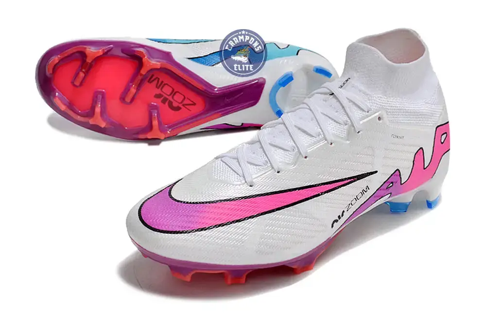Superfly 9 Elite FG Blanc/Rose/Bleu - Image 2