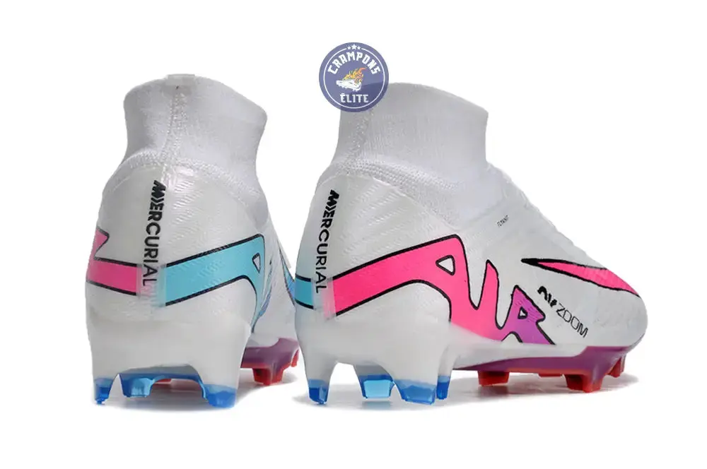 Superfly 9 Elite FG Blanc/Rose/Bleu - Image 7
