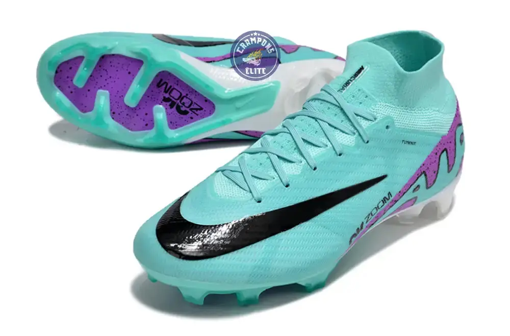 Superfly 9 Elite FG Peak Ready Bleu Turquoise Vert Violet - Image 2