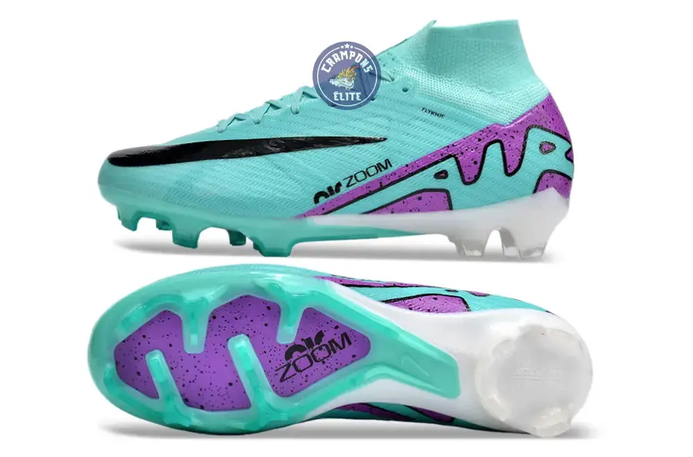 Superfly 9 Elite FG Peak Ready Bleu Turquoise Vert Violet - Image 3
