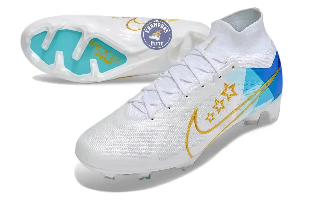 Superfly 9 Elite FG x Enzo Fernandez Blanc/Bleu/Or - Image 2