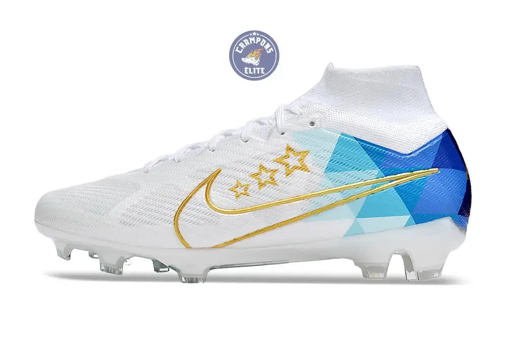 Superfly 9 Elite FG x Enzo Fernandez Blanc/Bleu/Or - Image 4