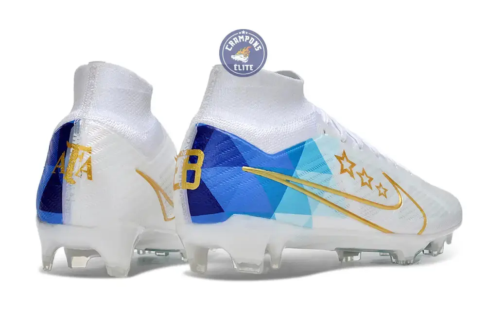 Superfly 9 Elite FG x Enzo Fernandez Blanc/Bleu/Or - Image 7