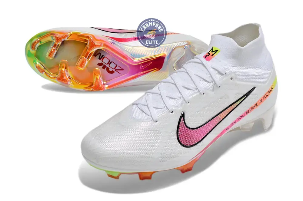 Nike Superfly 9 Elite FG x Marcus Rashford Blanc/Rose - Image 3