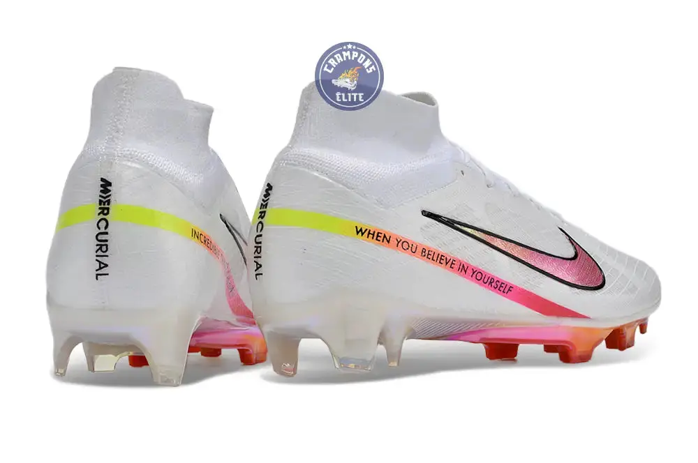 Nike Superfly 9 Elite FG x Marcus Rashford Blanc/Rose - Image 4