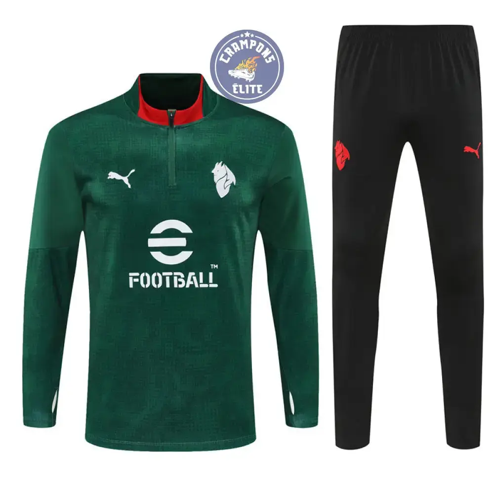 Survêtement d'entraînement demi-zip - AC Milan 2025/2026 - Vert/Noir/Rouge
