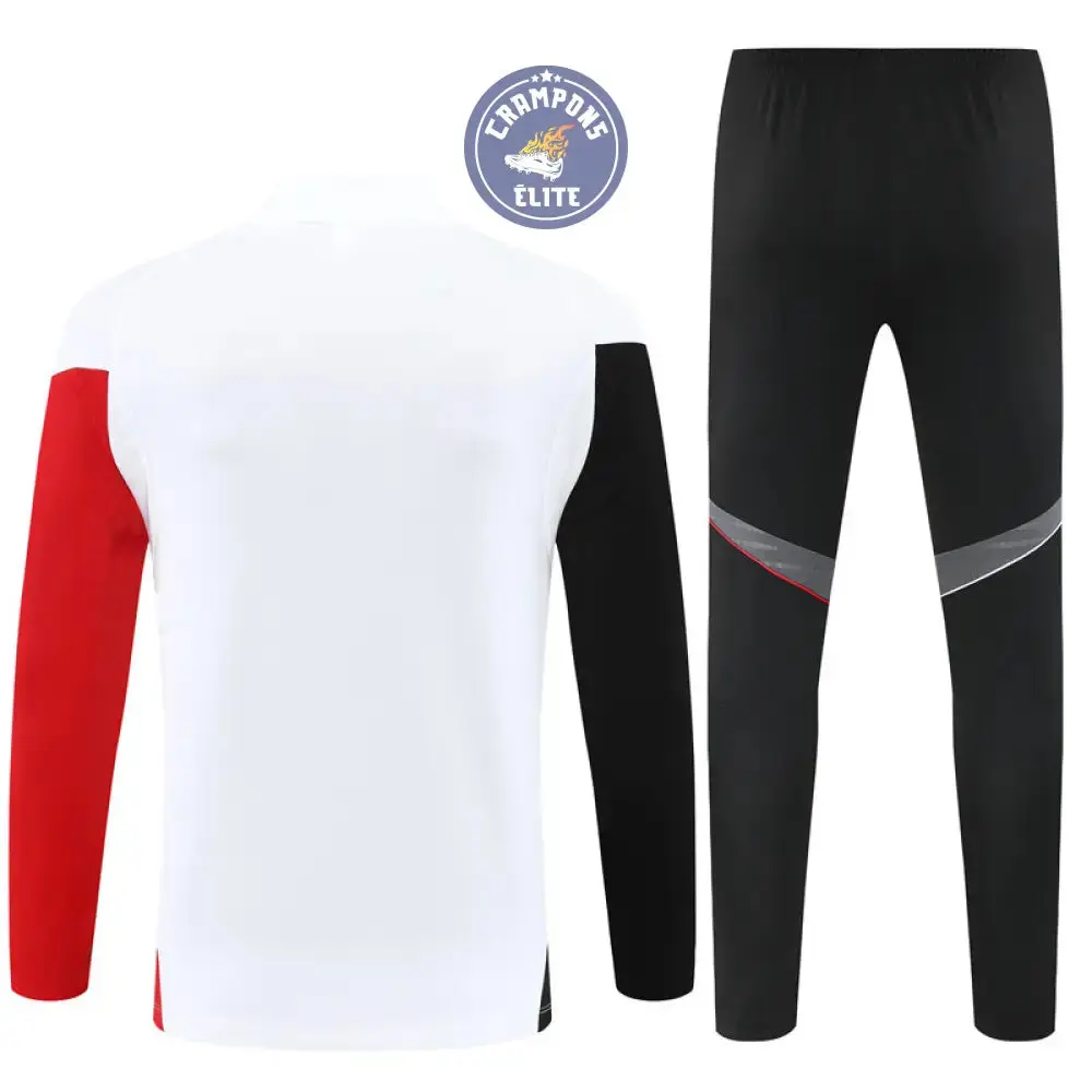 Survêtement d'entraînement demi-zip - Ajax 2025/2026 - Blanc/Noir/Rouge - Image 3