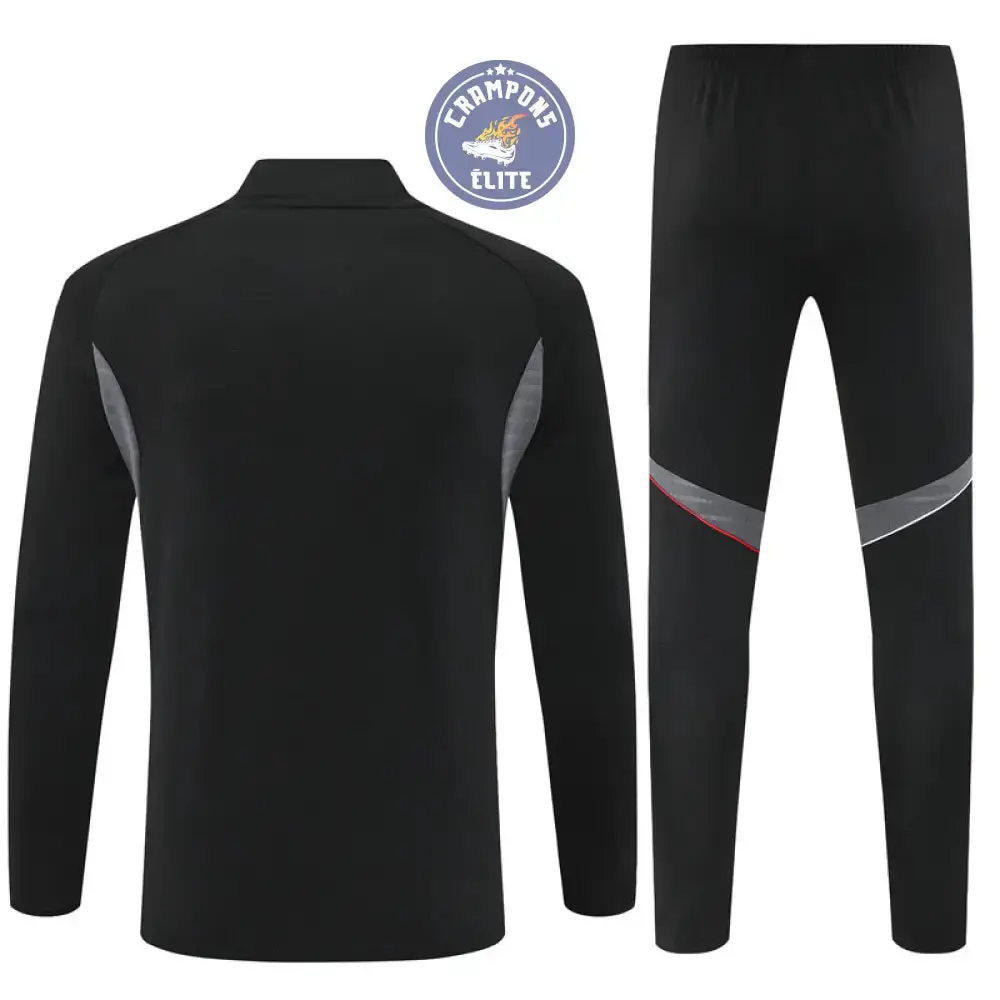 Survêtement d'entraînement demi-zip - Ajax 2025/2026 - Noir/Gris/Rouge - Image 3