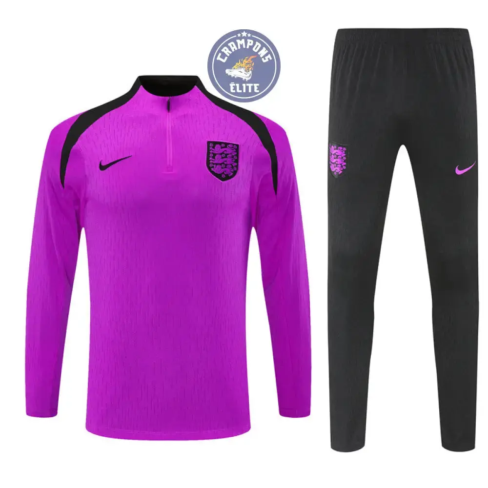 Survêtement d'entraînement demi-zip - Angleterre 2025/2026 - Violet/Noir