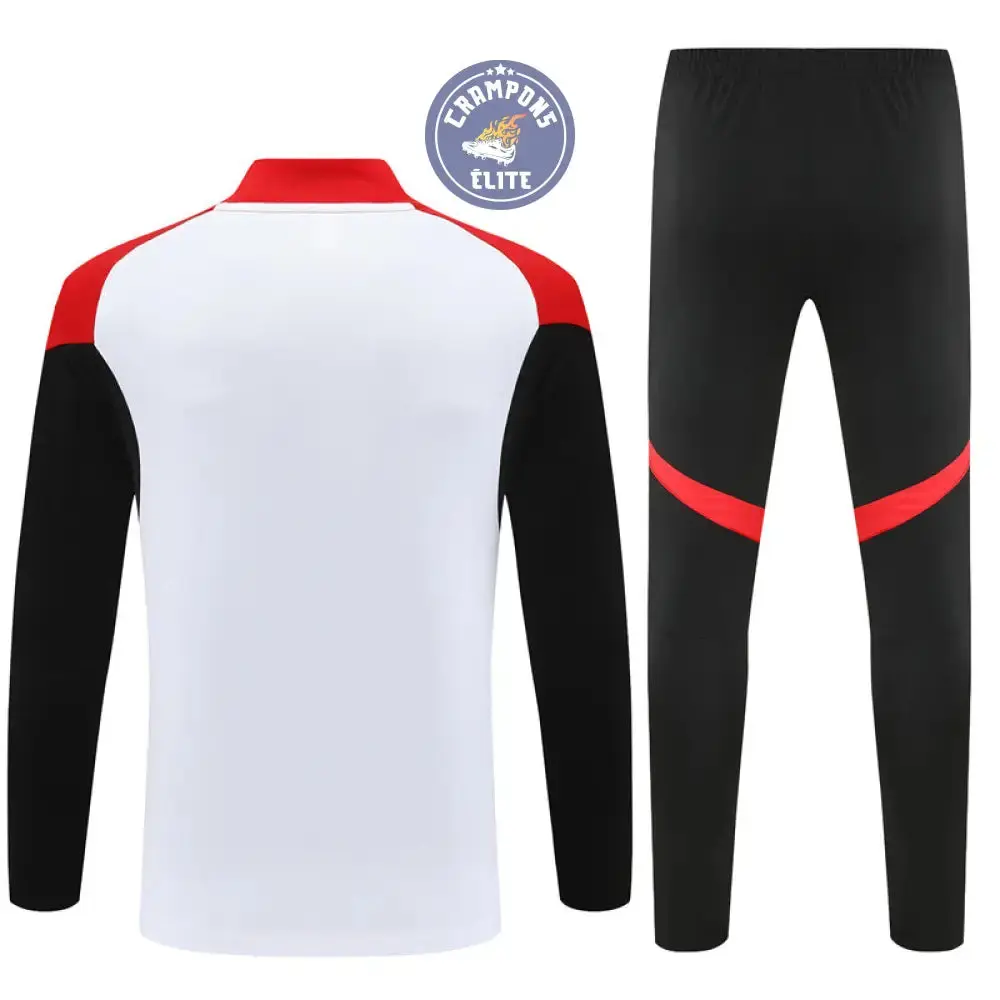 Survêtement d'entraînement demi-zip - Arsenal 2025/2026 - Blanc/Noir/Rouge - Image 3
