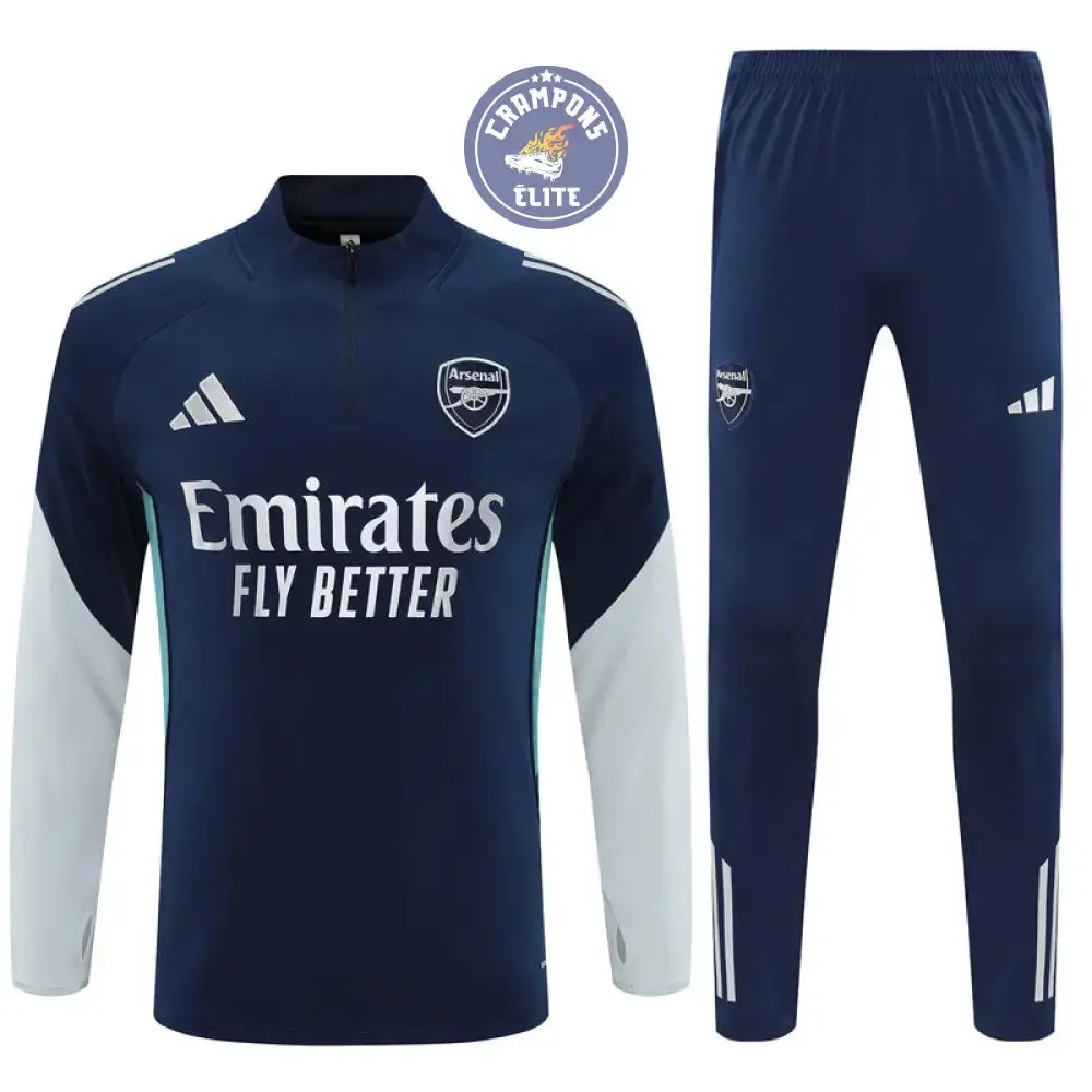 Survêtement d'entraînement demi-zip - Arsenal 2025/2026 - Bleu Marine/Gris Bleuté/Bleu Turquoise