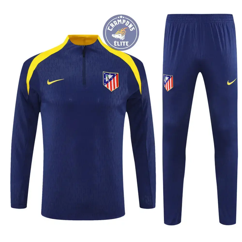 Survêtement d'entraînement demi-zip - Atlético Madrid 2025/2026 - Bleu Marine/Jaune
