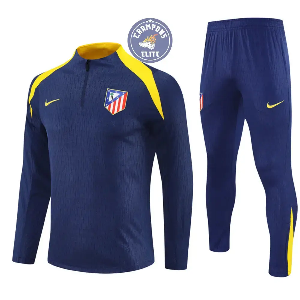 Survêtement d'entraînement demi-zip - Atlético Madrid 2025/2026 - Bleu Marine/Jaune - Image 2