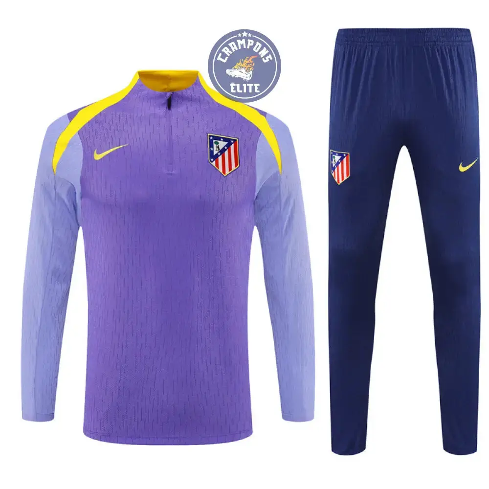 Survêtement d'entraînement demi-zip - Atlético Madrid 2025/2026 - Violet/Bleu Marine/Jaune