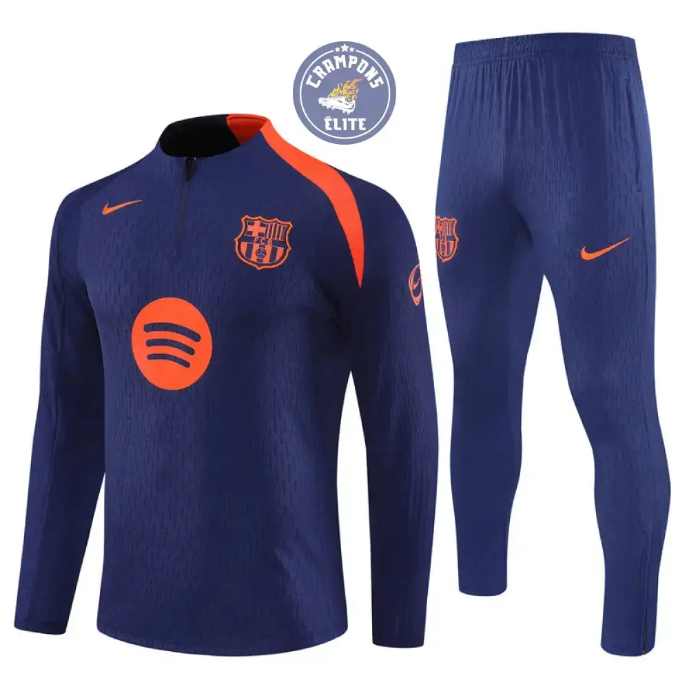 Survêtement d'entraînement demi-zip - Barcelone 2025/2026 - Bleu/Orange - Image 2