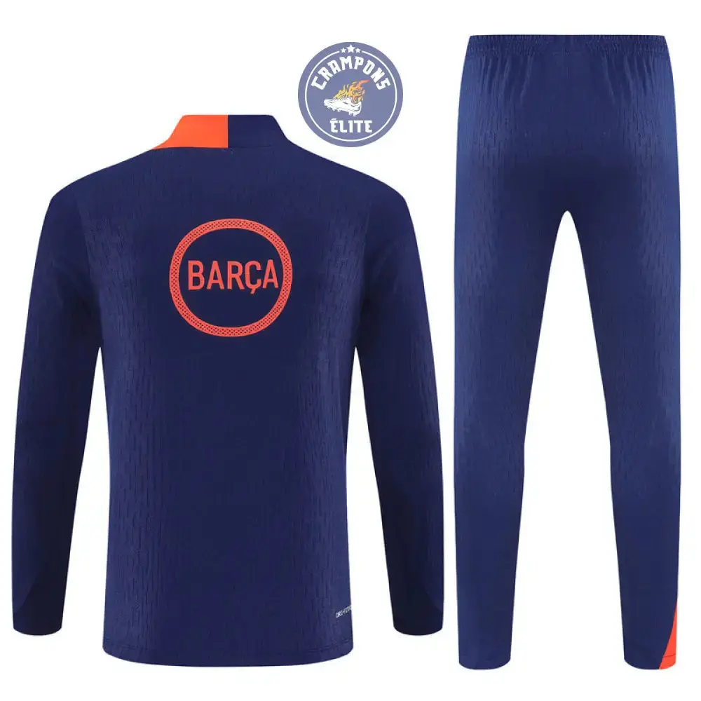 Survêtement d'entraînement demi-zip - Barcelone 2025/2026 - Bleu/Orange - Image 3