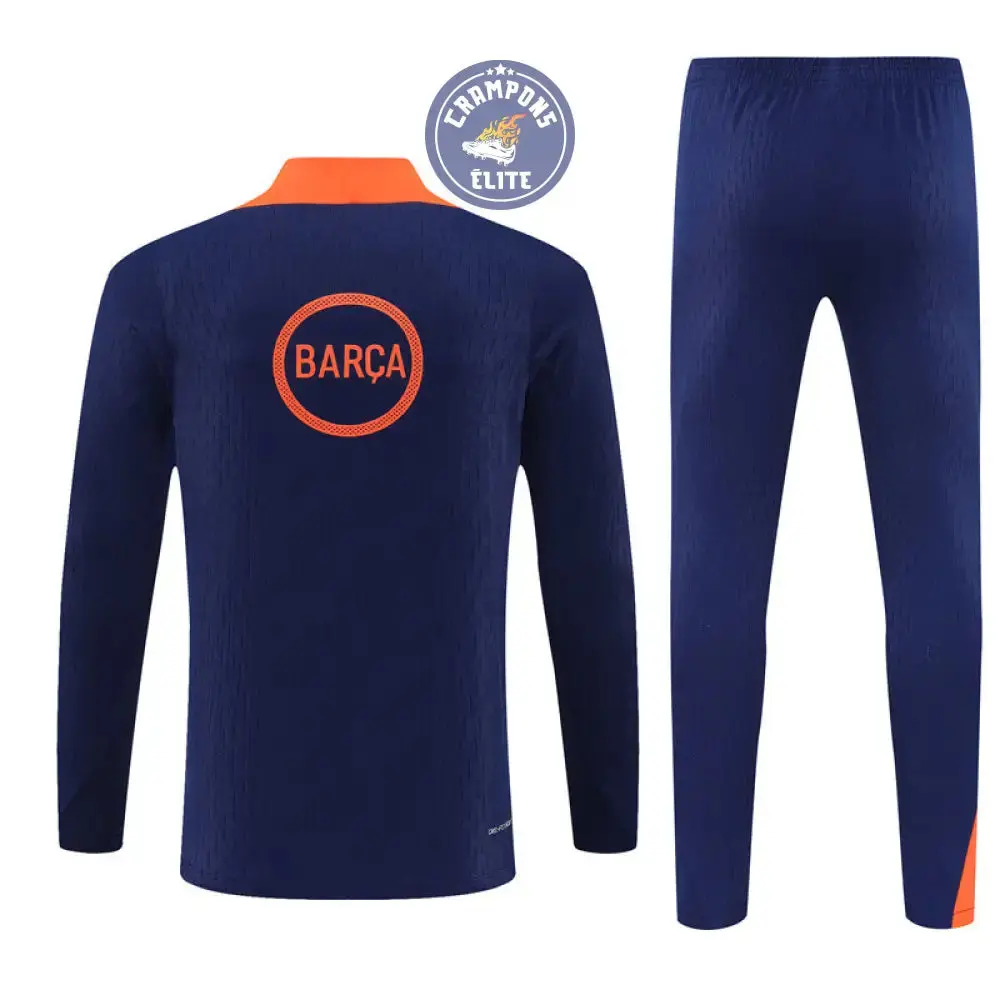 Survêtement d'entraînement demi-zip - Barcelone 2025/2026 - Bleu/Orange - Image 3