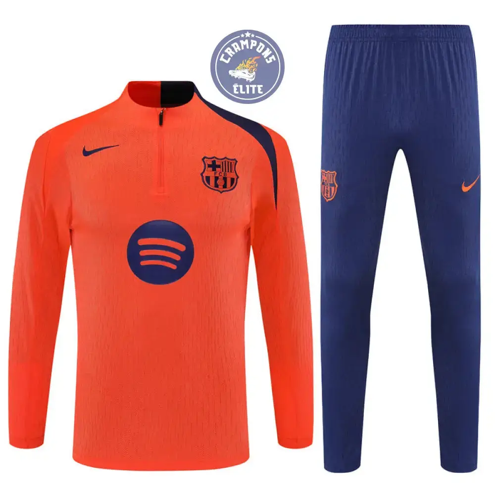 Survêtement d'entraînement demi-zip - Barcelone 2025/2026 - Orange/Bleu