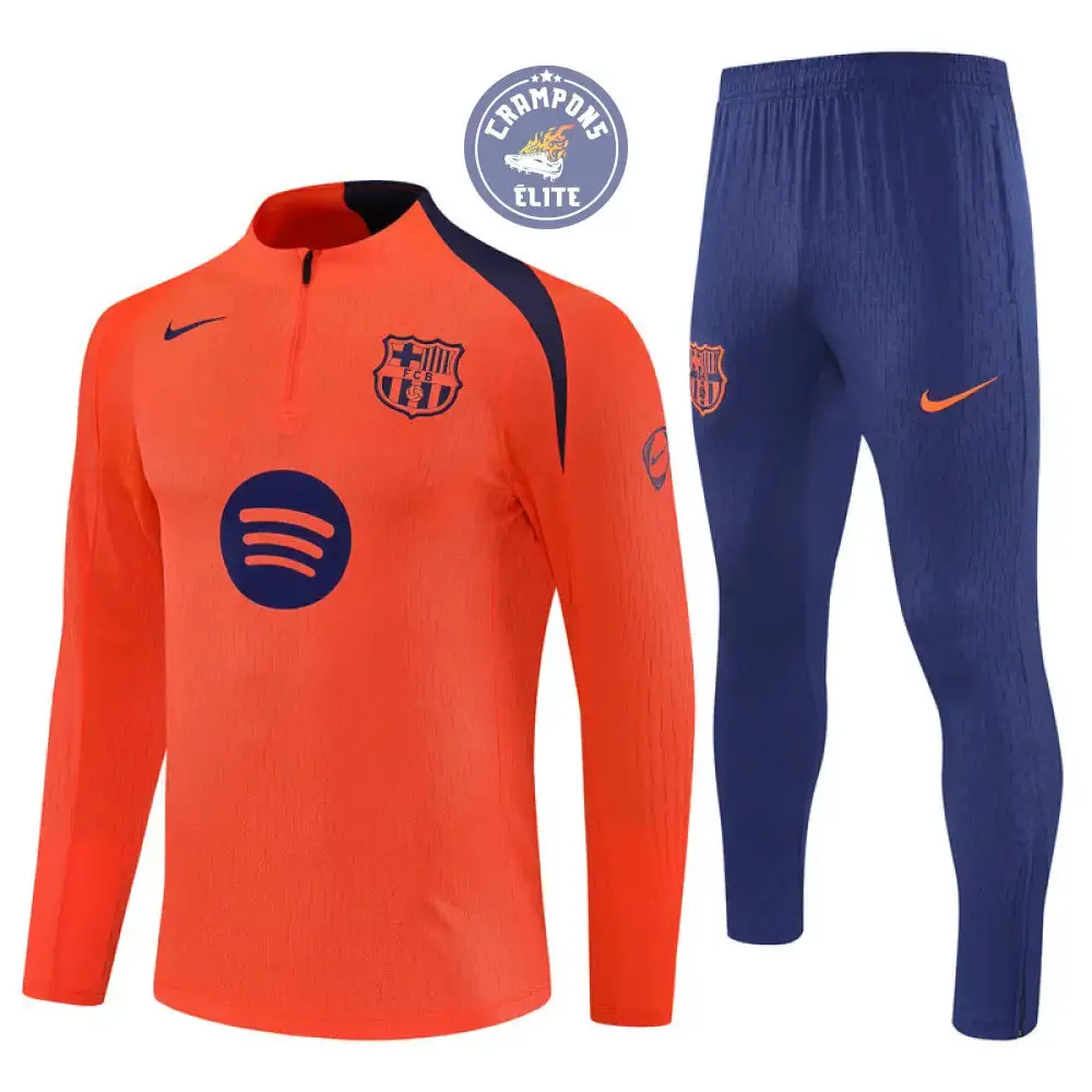 Survêtement d'entraînement demi-zip - Barcelone 2025/2026 - Orange/Bleu - Image 2