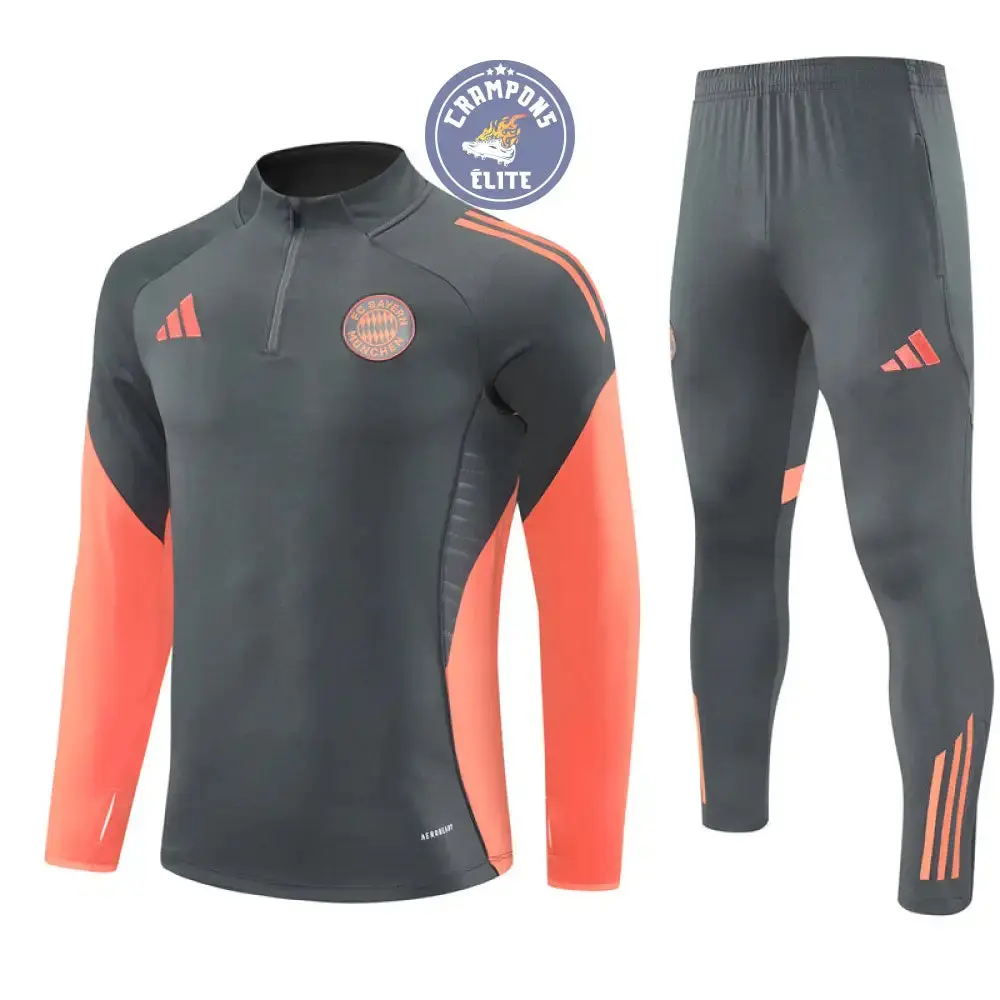 Survêtement d'entraînement demi-zip - Bayern Munich 2025/2026 - Gris/Orange - Image 2