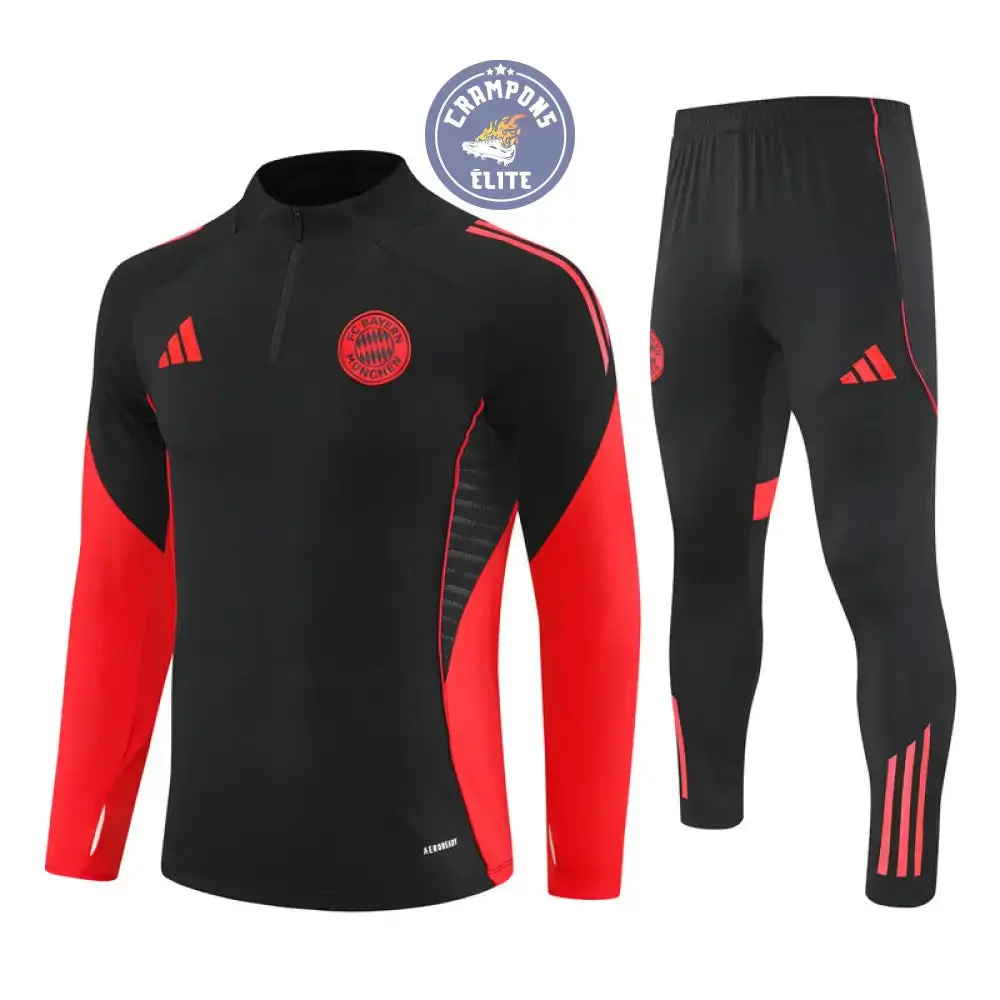 Survêtement d'entraînement demi-zip - Bayern Munich 2025/2026 - Noir/Rouge - Image 2