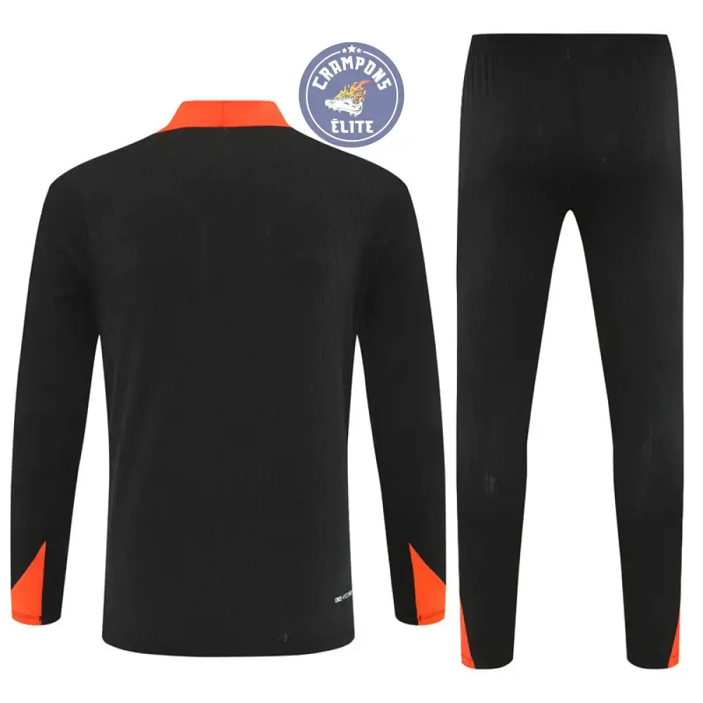 Survêtement d'entraînement demi-zip - Brésil 2025/2026 - Noir/Orange - Image 3
