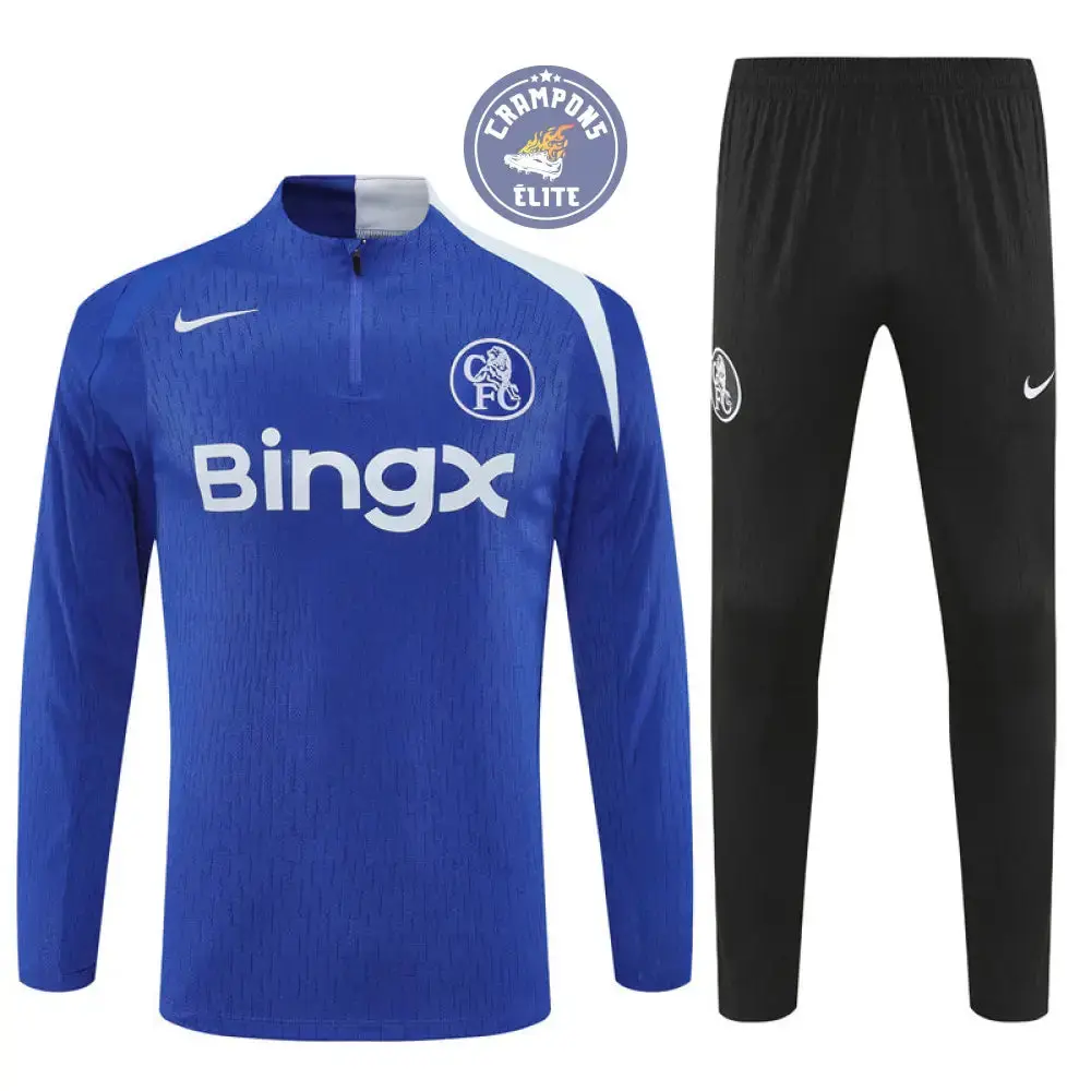 Survêtement d'entraînement demi-zip - Chelsea 2025/2026 - Bleu/Blanc/Noir
