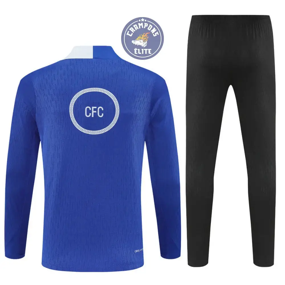 Survêtement d'entraînement demi-zip - Chelsea 2025/2026 - Bleu/Blanc/Noir - Image 3