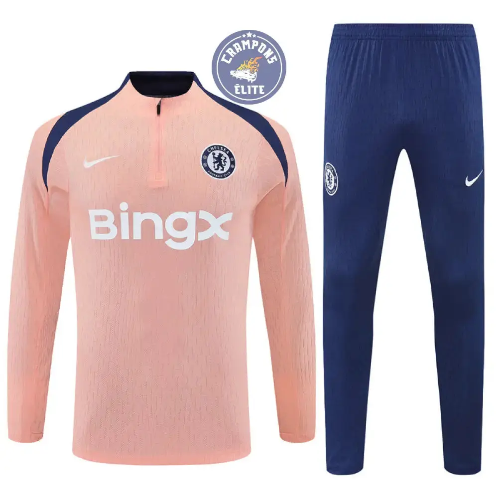 Survêtement d'entraînement demi-zip - Chelsea 2025/2026 - Rose/Bleu Marine