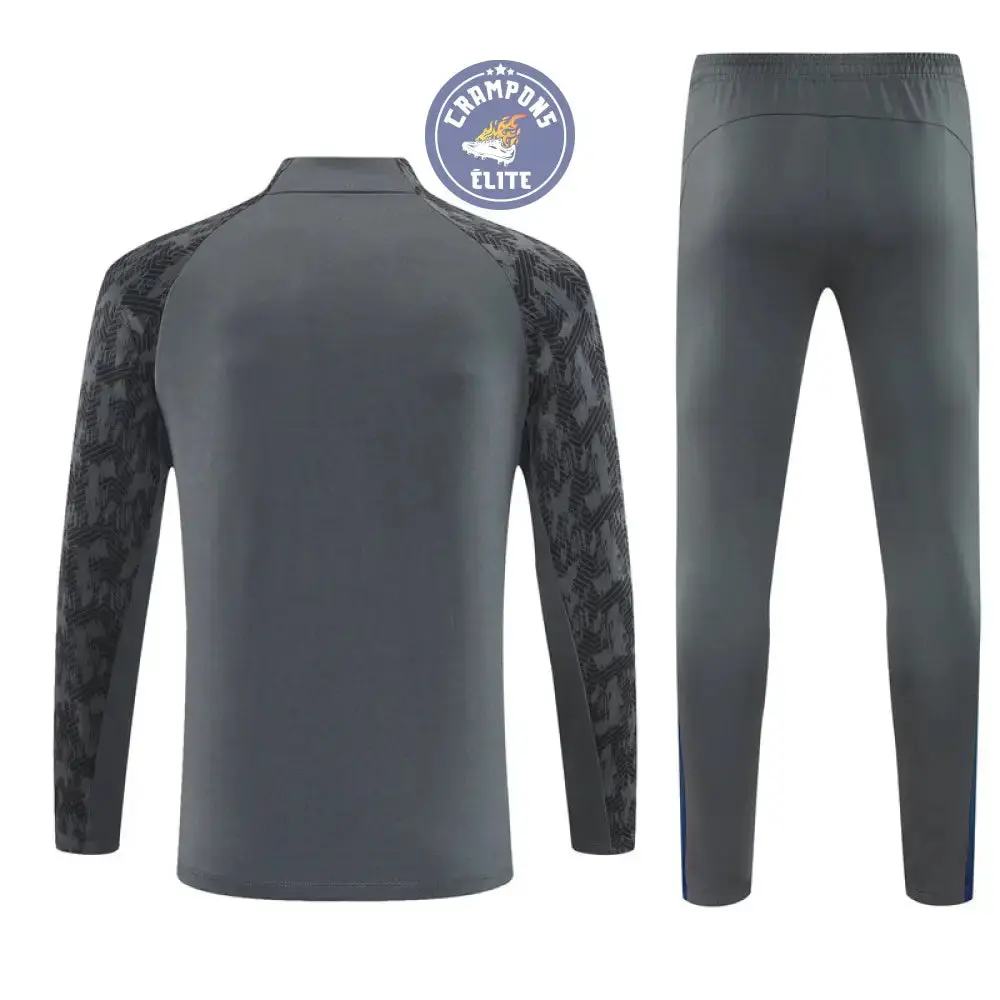 Survêtement d'entraînement demi-zip - Feyenoord 2025/2026 - Gris/Blanc/Noir - Image 3