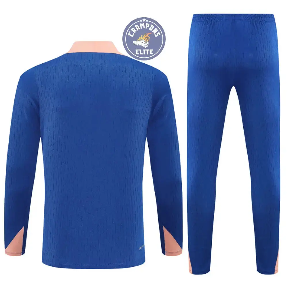 Survêtement d'entraînement demi-zip - France 2025/2026 - Bleu/Rose - Image 3