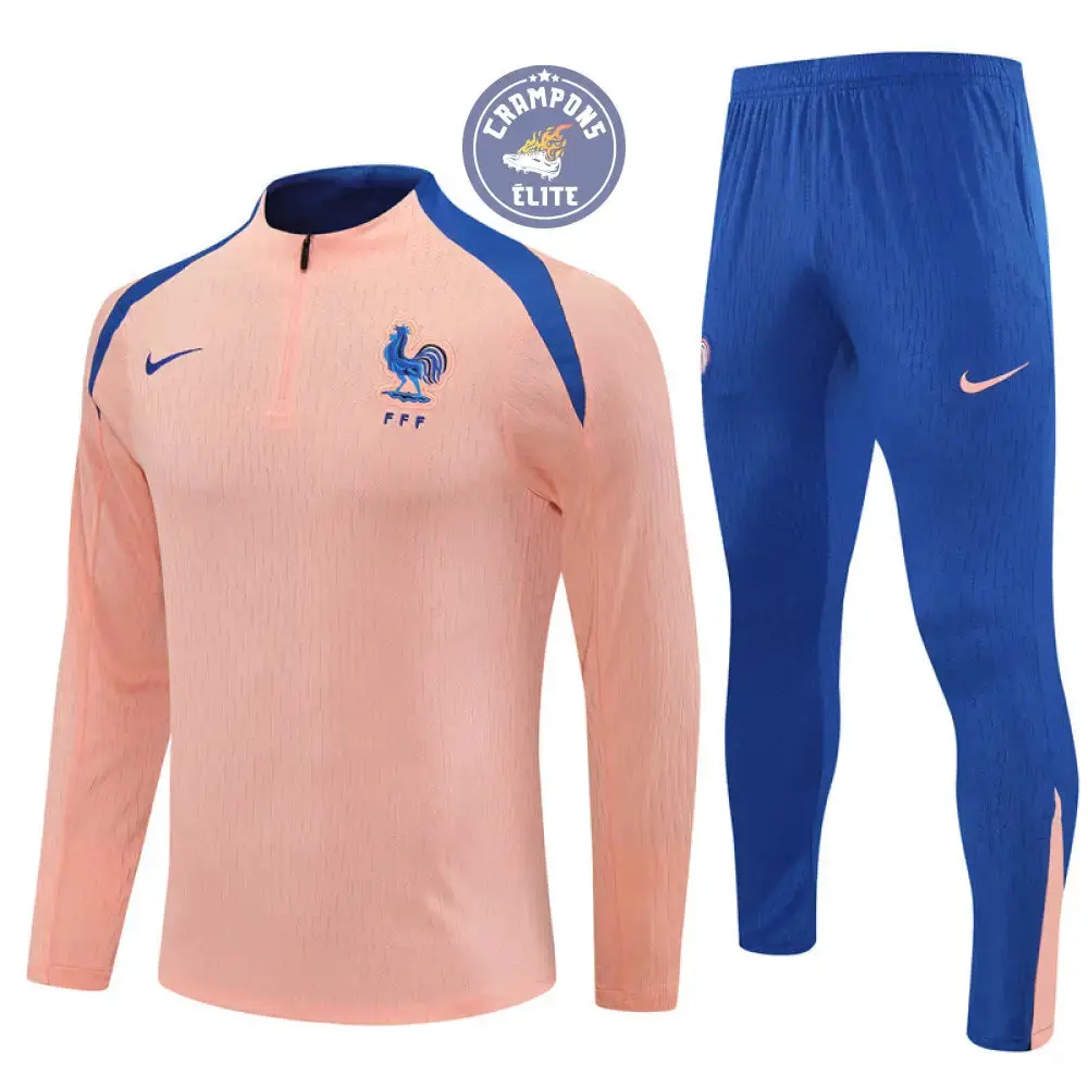 Survêtement d'entraînement demi-zip - France 2025/2026 - Rose/Bleu - Image 2