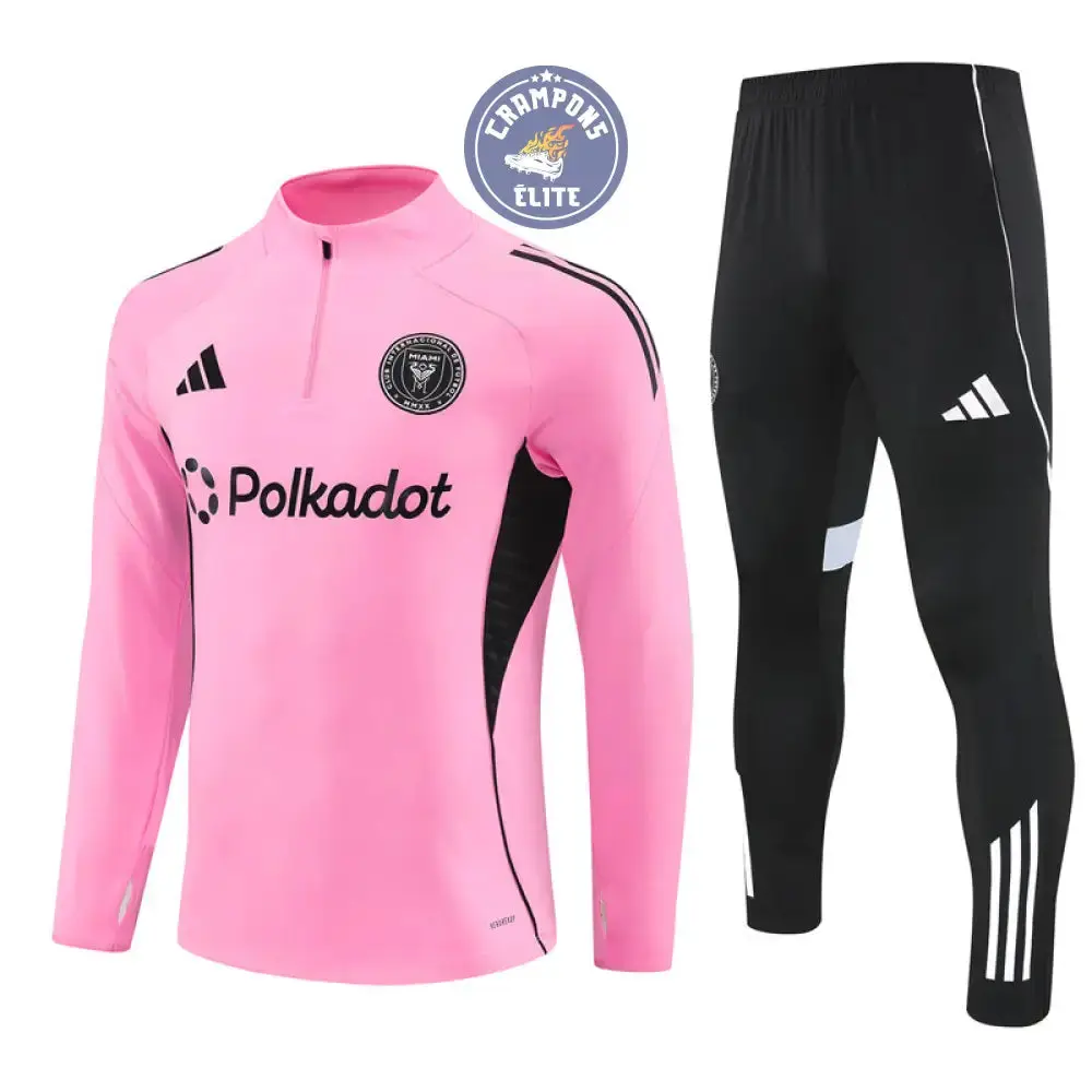 Survêtement d'entraînement demi-zip - Inter Miami 2025/2026 - Rose/Noir/Blanc - Image 2