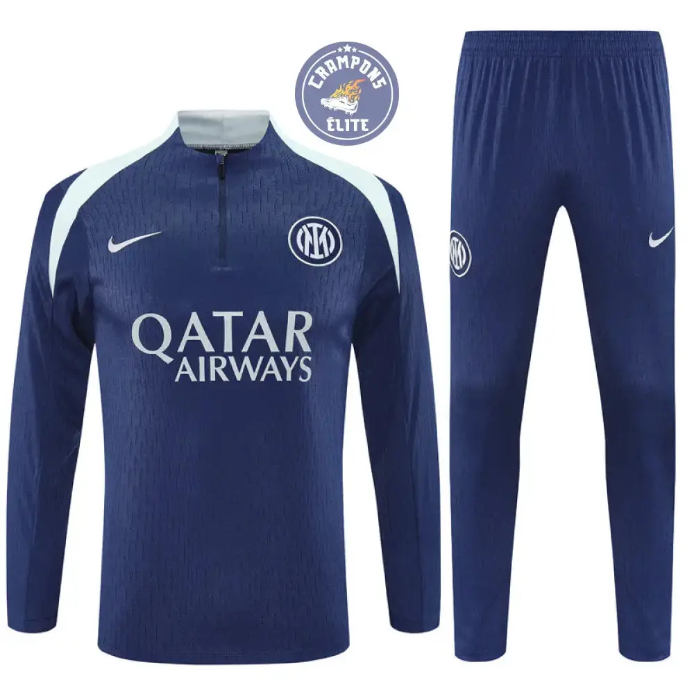Survêtement d'entraînement demi-zip - Inter Milan 2025/2026 - Bleu Marine/Gris Bleuté