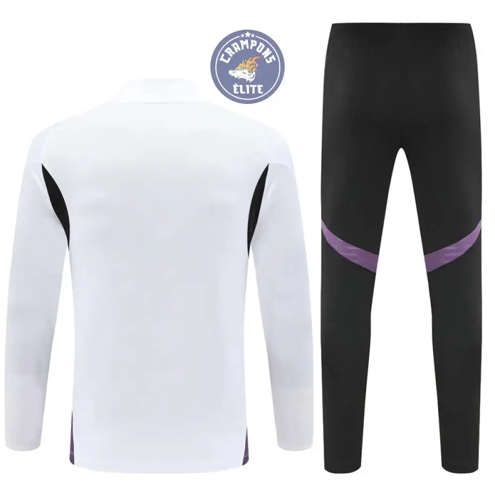 Survêtement d'entraînement demi-zip - Manchester 2025/2026 - Blanc/Noir/Violet - Image 3