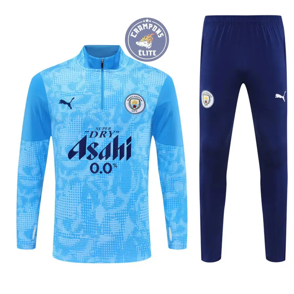 Survêtement d'entraînement demi-zip - Manchester City 2025/2026 - Bleu/Bleu Ciel